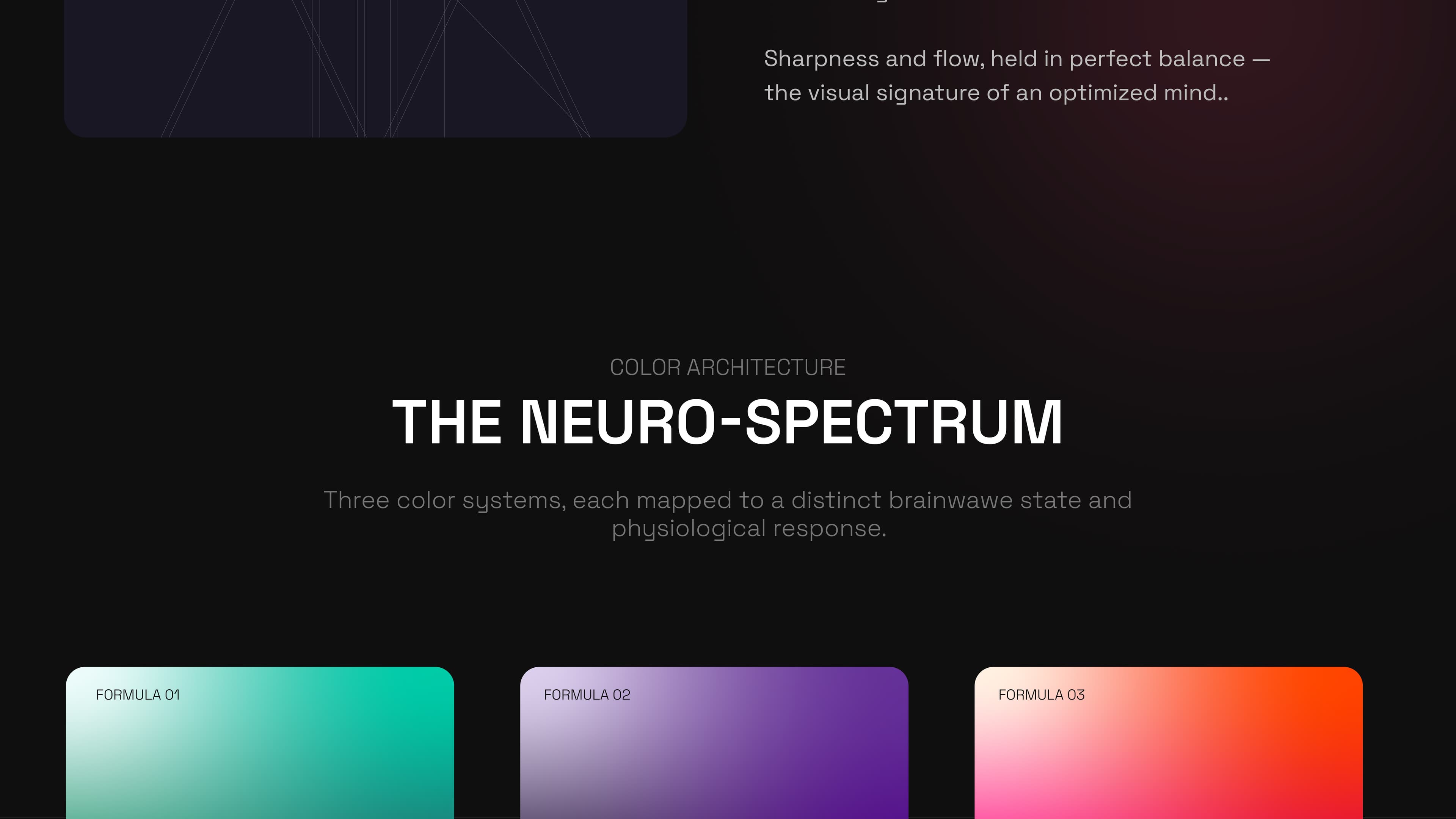 AURA color architecture for the three formulas.