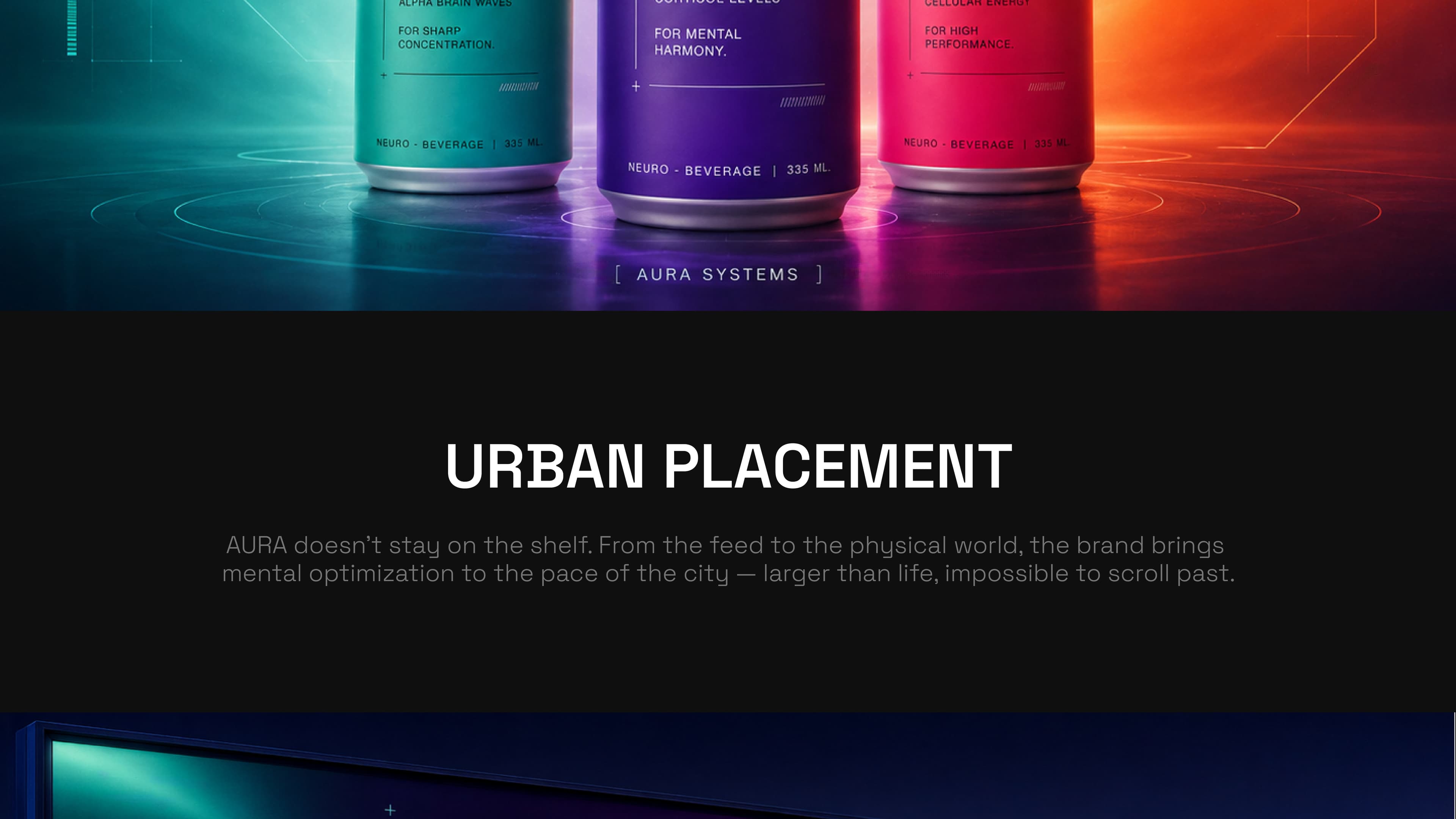 AURA campaign and urban advertising presentation.