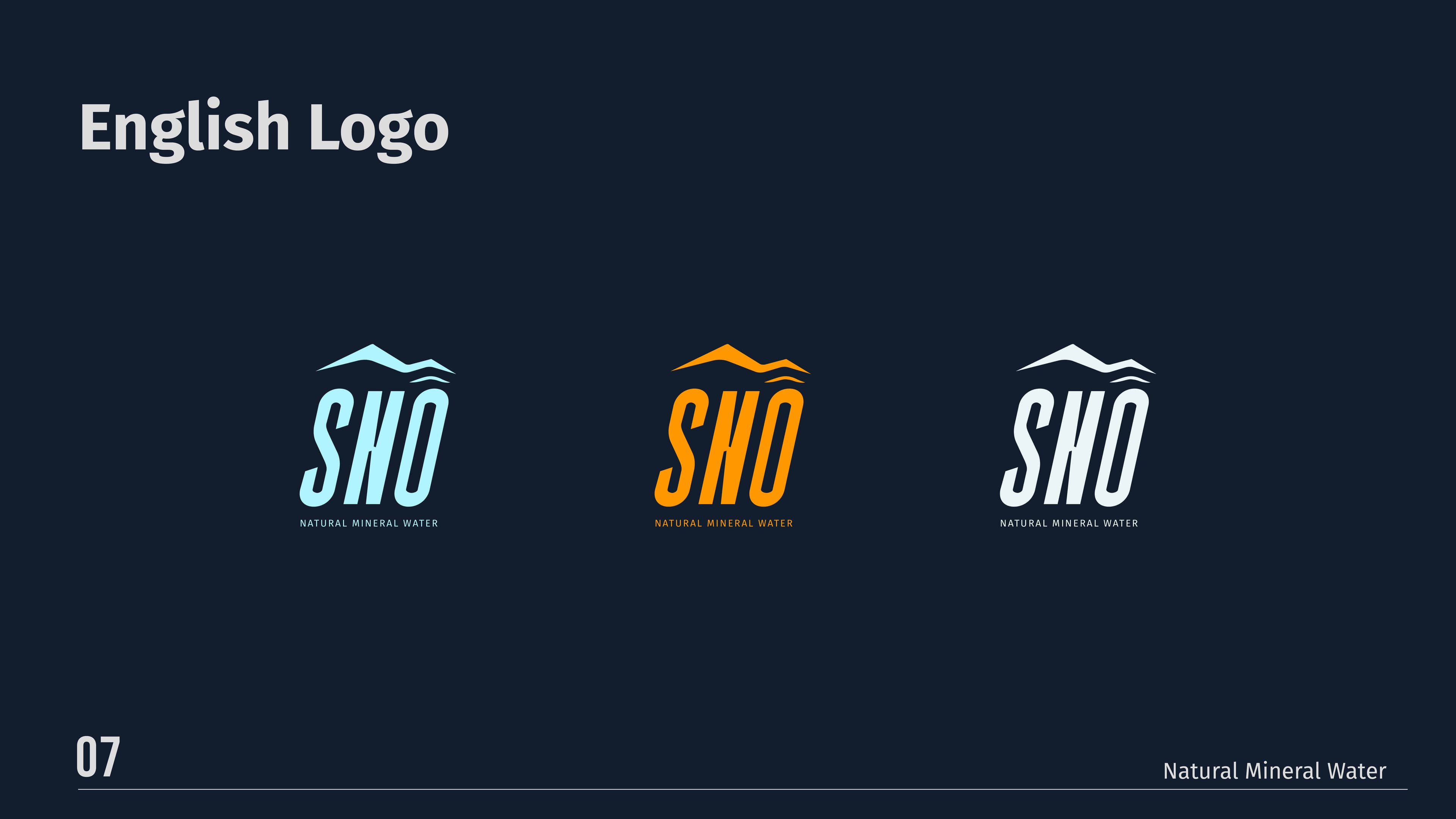 SNO English logo variations.