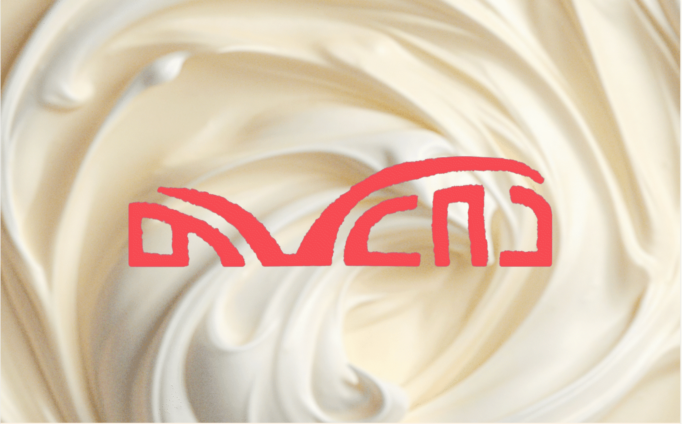 Tolia logo over a vanilla ice cream texture.