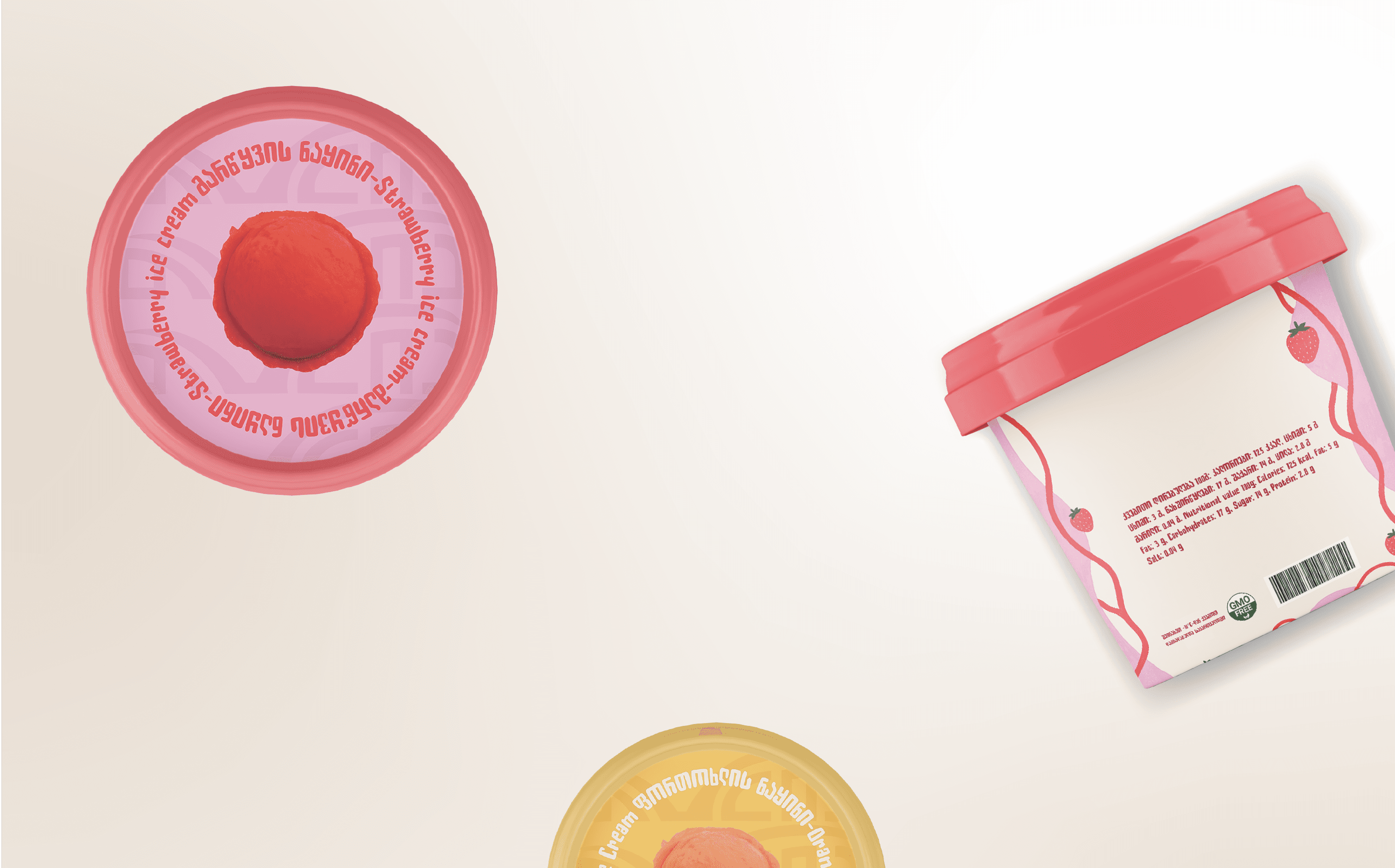 Tolia strawberry lid and packaging reverse mockups.